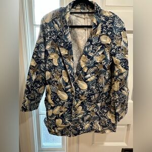 Vintage Blazer Beach Nautical Made in USA 80’s coastal grandma